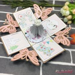 RLJLIVES pole wybuchu metalu wykrojniki szablony dla diy scrapbookingu pieczątki/album fotograficzny dekoracyjny wytłoczenia kartki diy