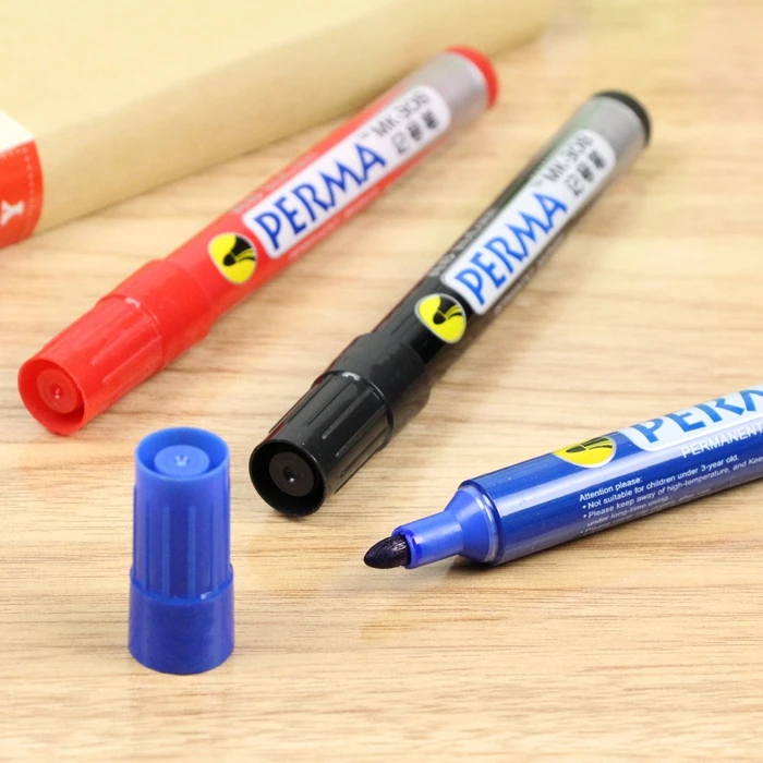 20 Pcs/Box 3-Color Economical & Durable Permanent Marker for School Stationery & Office Supply & Logistics