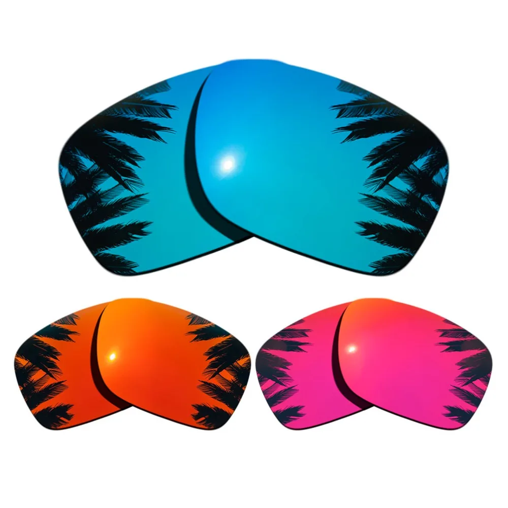 (Blue+Orange Red+Midnight Sun Mirrored Coating)3-Pairs Polarized Replacement Lenses for Holbrook Frame 100% UVA & UVB Protection