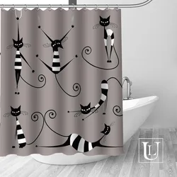 Abstract Animal Cat Shower Curtains Custom Bathroom Curtain Waterproof Bathroom Fabric Polyester Shower Curtain High Quality