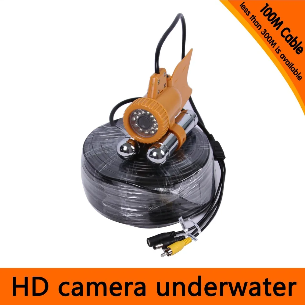 100Meters Depth Underwater Fishing Camera Kit with Dual Lead Bar Camera & 7Inch Color TFT Display Monitor & Aluminum Case