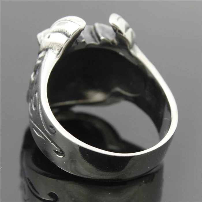 316L Stainless Steel Wings Engine Biker Ring Mens Motorcycle Biker Band Party Mens Ring