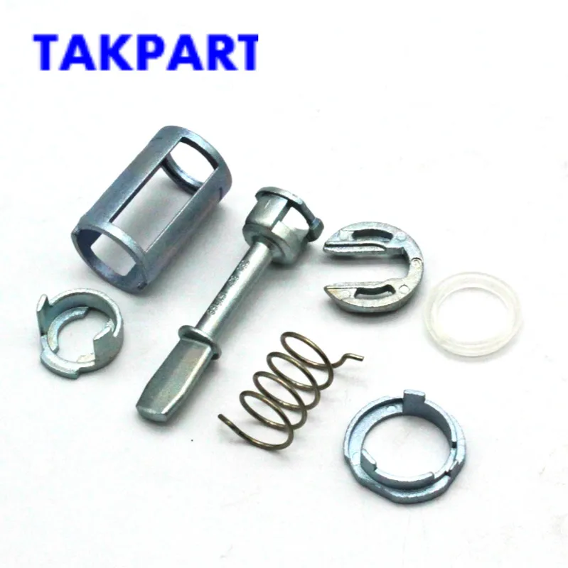 TAKPART 도어 잠금 실린더 배럴 수리 키트 7Pcs VW PASSAT LUPO 좌석 LEON TOLEDO AROSA 앞 우측 좌측 세트