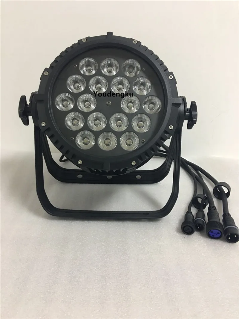 6 pieces par led outdoor 18x10w 4in1 led par can ip 65 led par light rgbw led spotlight