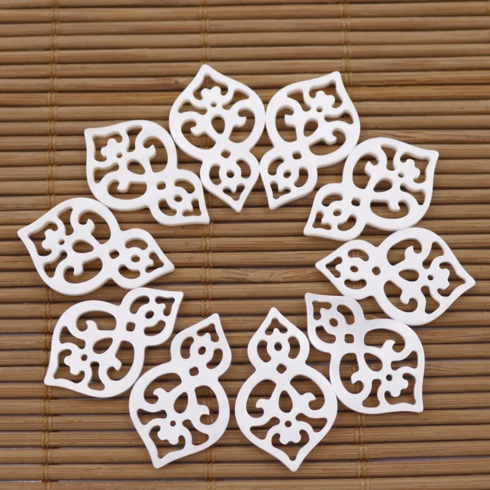 

10 PCS 16mmX25mm Shell Natural White Mother of Pearl Jewelry Making Gourd Shape