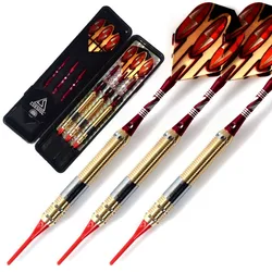 ESOUL-Ensemble de fléchettes à pointe souple, barils de fléchettes dorées 16g, attrapées par les yeux, baguette rouge pour jeux éducatifs électroniques