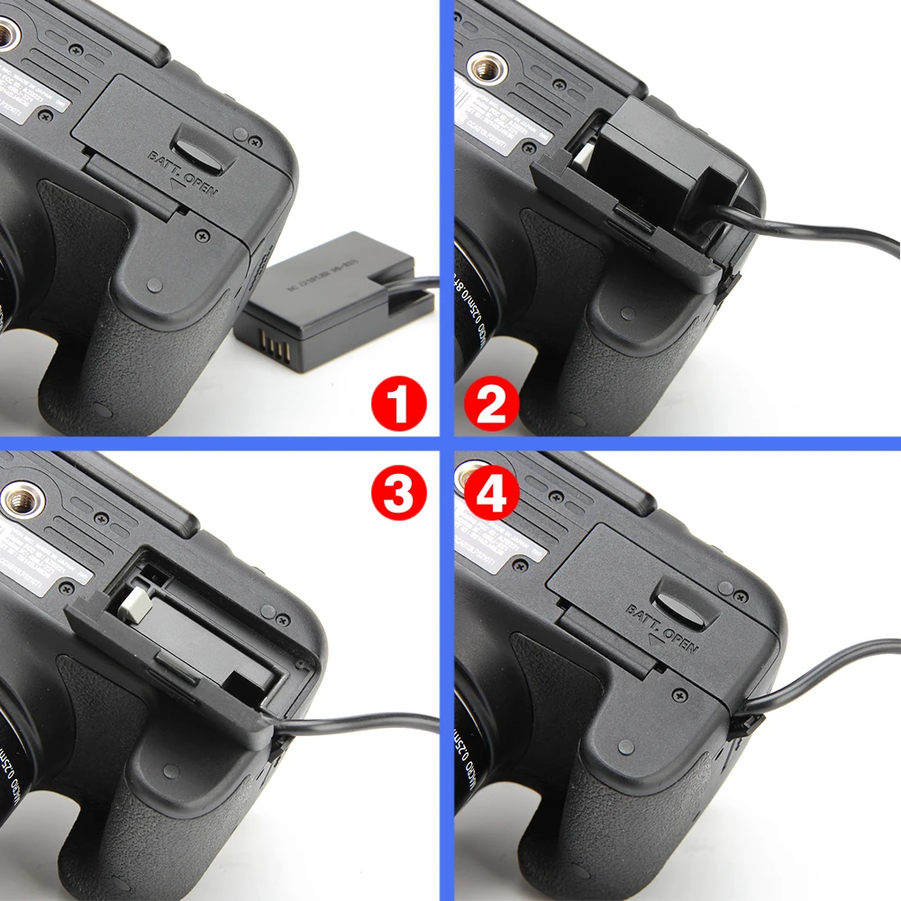 بطارية USB وهمية لكانون, محول طاقة, EOS, R50, R10, RP, 750D, 760D, 77D, 800D, 850D, 200D, Rebel, SL2, Kiss X8i, T6i, t6S ، من