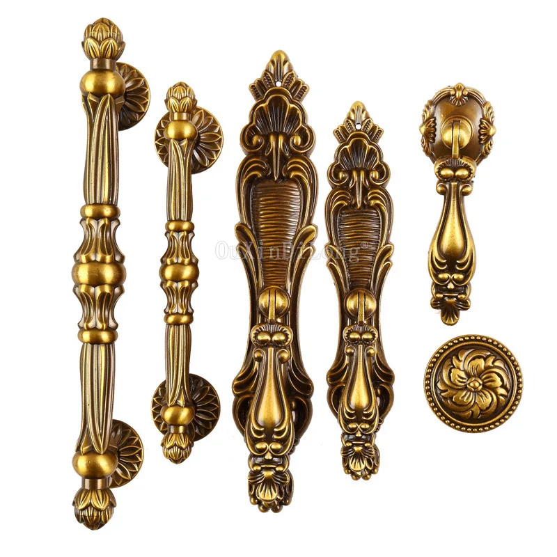 

10PCS European Antique Zinc Alloy Solid Door Handles Furniture Handles Drawer Pulls Kitchen Cabinet Handles & Knobs