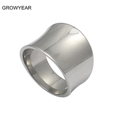 Wedding Rings Fashion Jewelry Stainless Steel Blank Silvery Wide Ring For Women Size 8 6 10 7 9