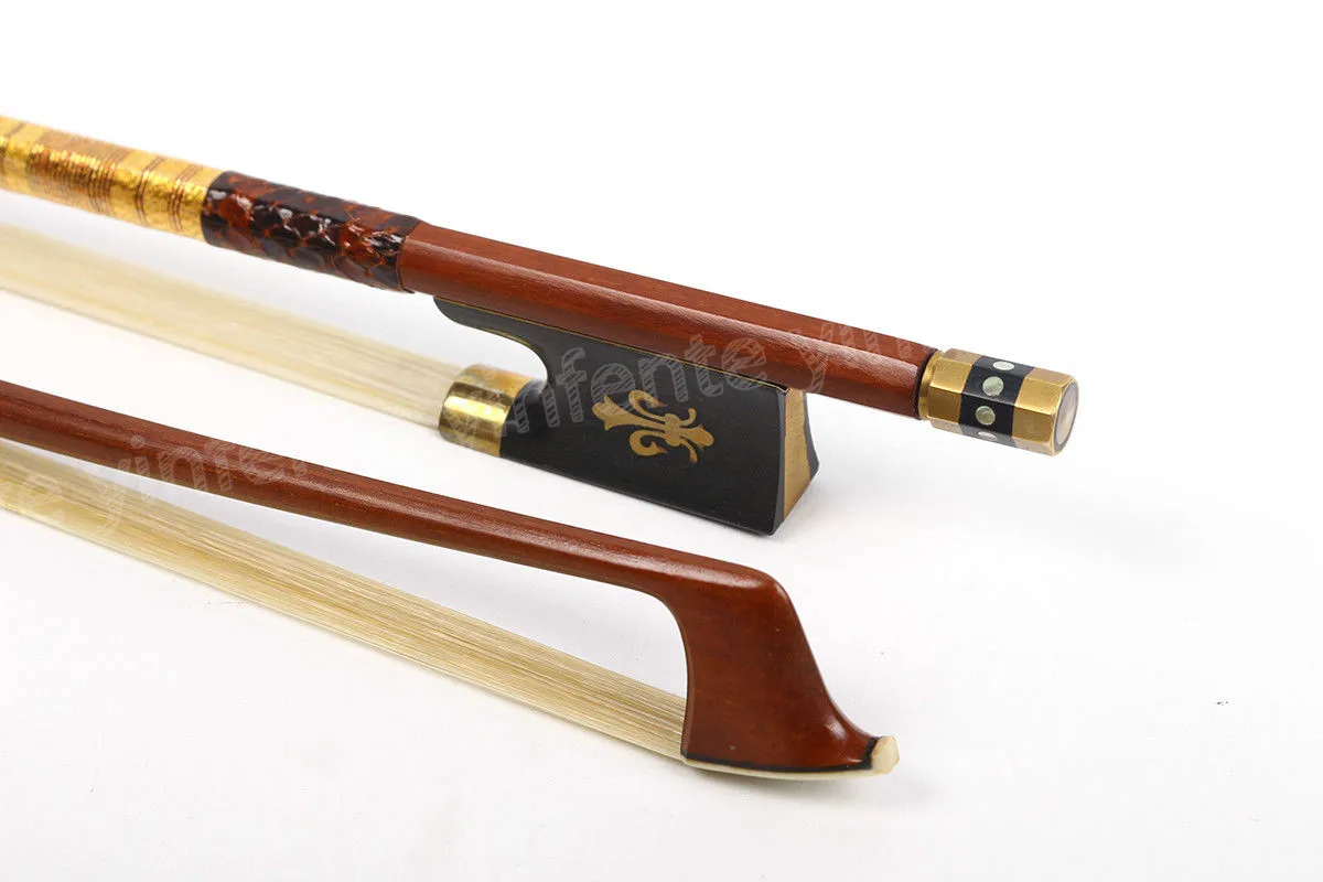

Violin Bow 4/4 Brazilwood Nice Ebony Frog Straight Balance Violin Accessory Parts