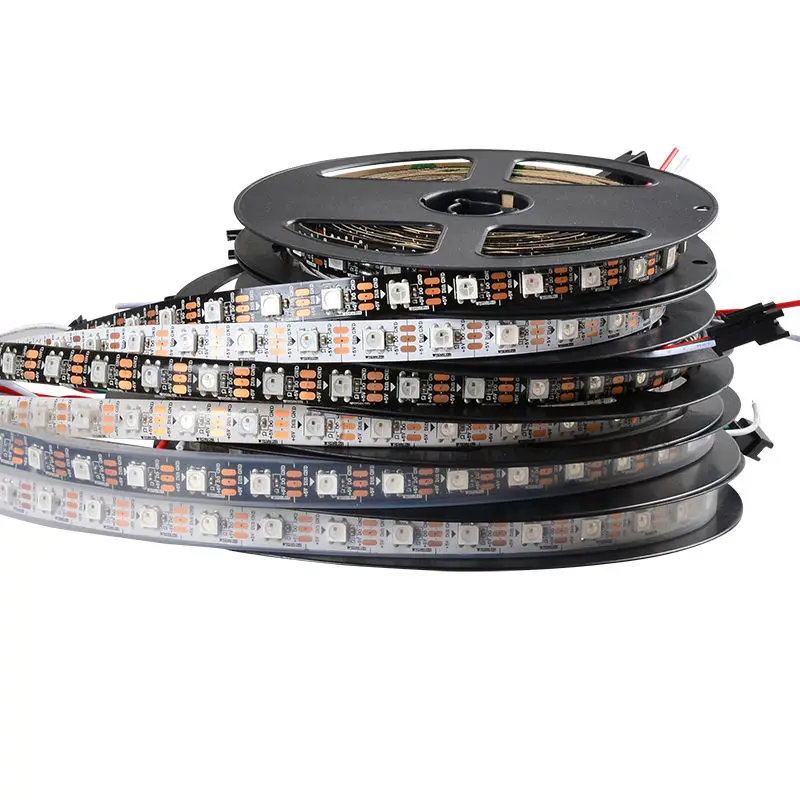 5V 74LEDs/m WS2812B LED Strip WS2812 5050 SMD RGB Pixel Tape WS2811 Arduino Digital Lamp TV Light 5V White Black IP20 IP65 IP67