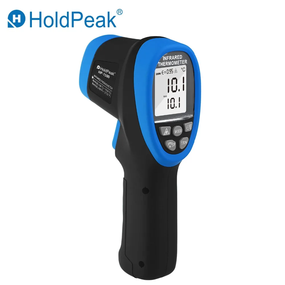 Double Laser HoldPeak HP-1500 Digital Infrared Thermometer -50~1500 Non Contact Temperature Meter Gun Laser Termometro Pistola