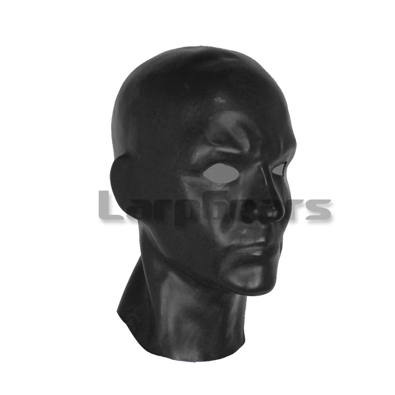 Nova borracha látex homem máscara facial 3d moldado látex máscara humana (se encaixa 59-63cm) olhos abertos