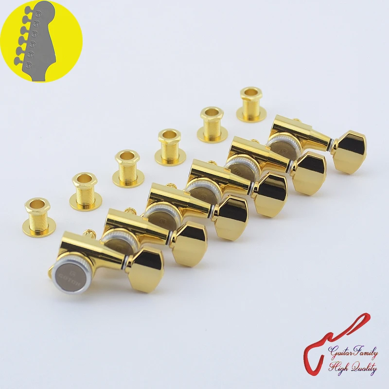 Genuine Original 6 In-line  GOTOH SG381-07-MGT Guitar Locking Machine Heads Tuners  ( Gold ) MADE IN JAPAN