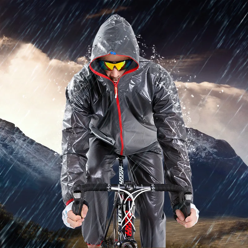 Sell like hot cakes mountain bike outdoor sports riding fission raincoat rain pants suit Prevent bask in raincoat poncho