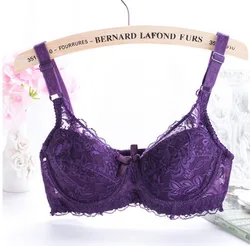 Hot summer sexy lace push up bra 34 36 38 40 42 42 44 46 B C D young girls bra underwear cotton large breast bra intimates C3306