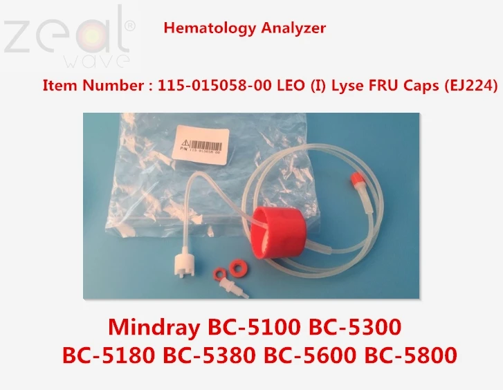 

FOR Mindray BC-5100 BC-5300 BC-5180 BC-5380 BC-5600 BC-5800 Hematology Analyzer 115-015058-00 LEO (I) Lyse FRU Caps (EJ224)