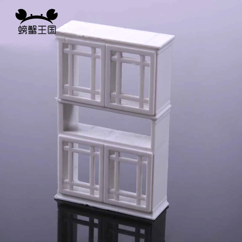 1/20 1/25 1/30 Miniature Cupboard Bookcase Cabinet Plastic Furniture Dollehouse Interior Decorative Toy Ornament Accessories