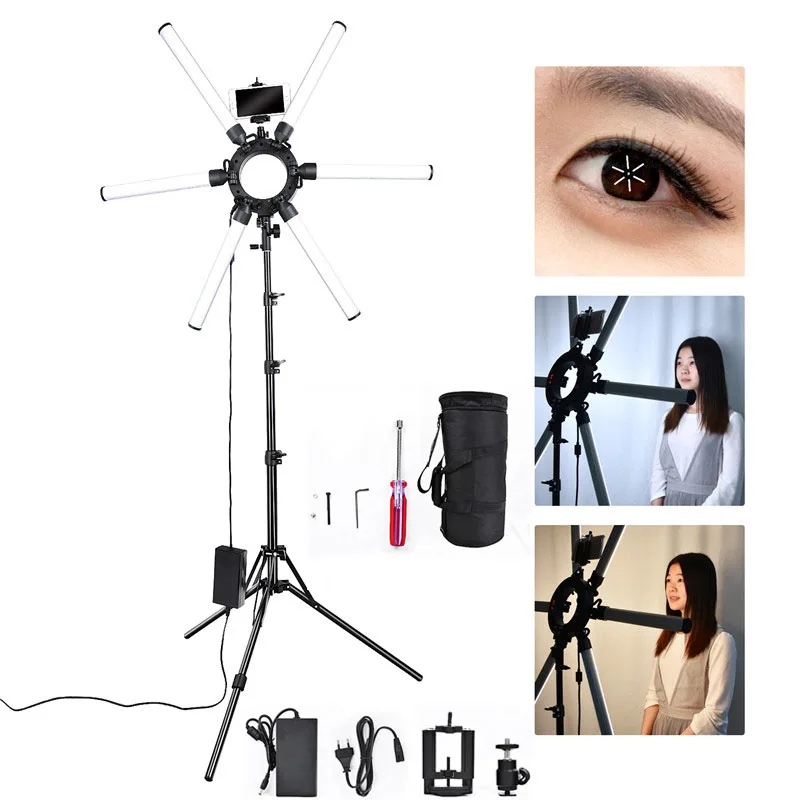 

fosoto Photography Light 672 leds Video Light 120W Multimedia Extreme Led Star Ring Light Lamp With Tripod For Camera Youtube