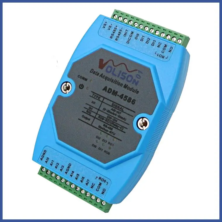 ADM-4586  8-channel 4-20mA current acquisition 4-channel switch input 2-channel relay output IO acquisition module RS485