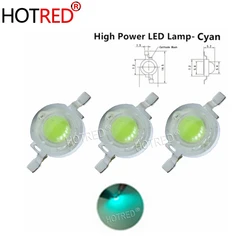 10PCS 3W Cyan Ice Blue Green High Power  LED Lamp Led Emitter Light 490-495nm Diode 350-700mA  For Decoration with 16/20mm PCB