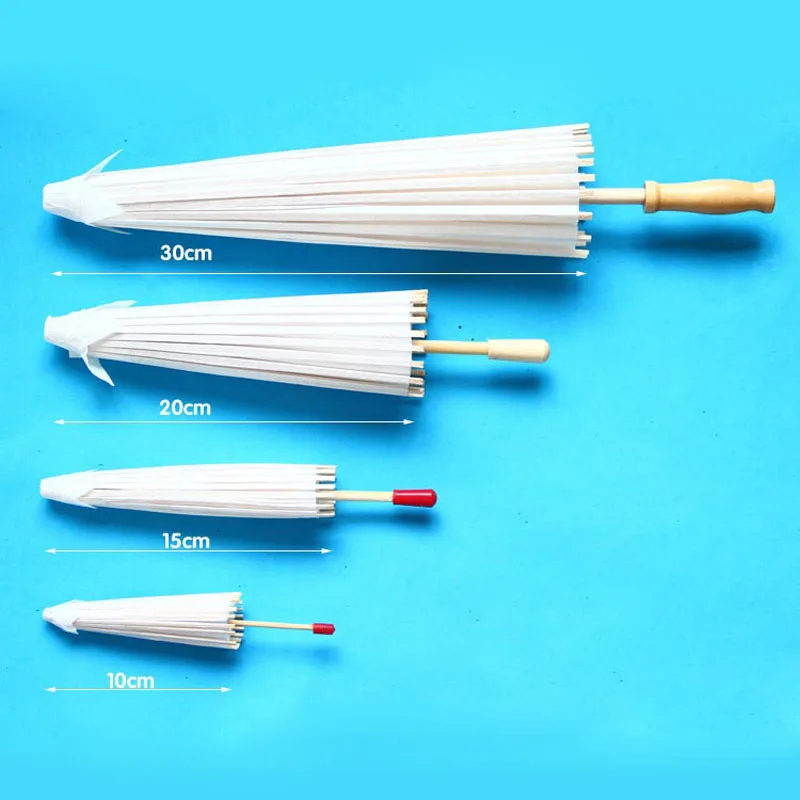 Colored Paper Umbrella China Traditional Dance Color Parasol Umbrella Outdoor Wedding Party Decor Handmade DIY Painting Material
