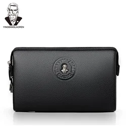 Men‘s Coded Lock Day Clutch Big Capacity Business Handbag New Fashion Male Safety Lock Purse PU Leather Anti-theft Long Wallet