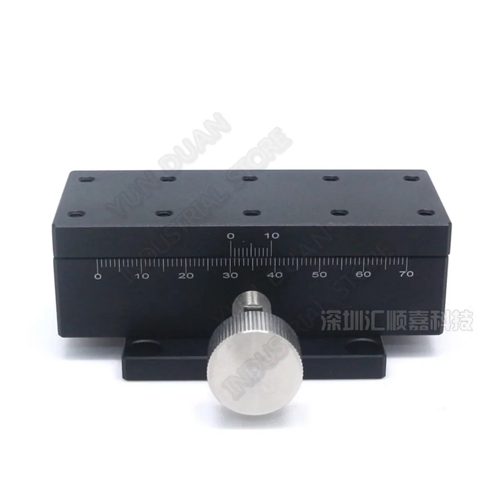 X Axis 40*90mm 30mm stroke Manual Trimming Platform Dovetail Groove Guide Stage Rack Pinion Optical Fine Tuning Sliding Table