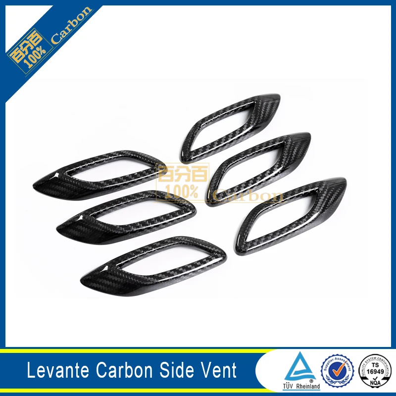 

Carbon Fiber Window Side Vent Sticker Trims For Maserati Levanti 2016 6pcs