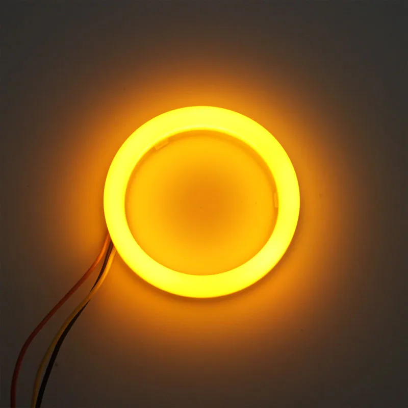 Car Halo Rings Angel Eyes  LED White and Yellow 60/70/80/90/95/100/110/120 MM Motorcycle Car Angel Eyes LED Waterproof DC 12V 3W