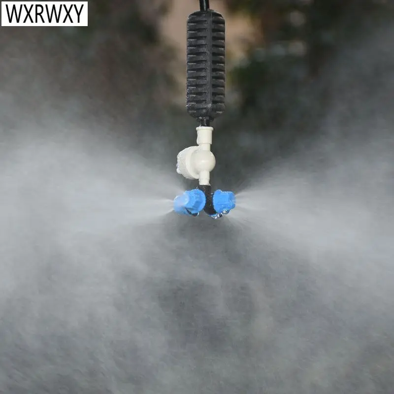 Greenhouse Hanging anti drip misting nozzle Cross fog nozzle water spray To greenhouse Drip irrigation system 1set