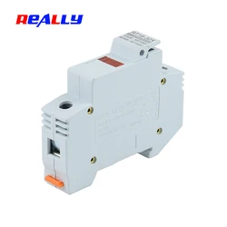 Realmente 1 ud. RT18-32X AC 380V 1 polo 10x38mm soporte de fusible de montaje en Riel DIN, Base adecuada para 10x38 RO15 RS15