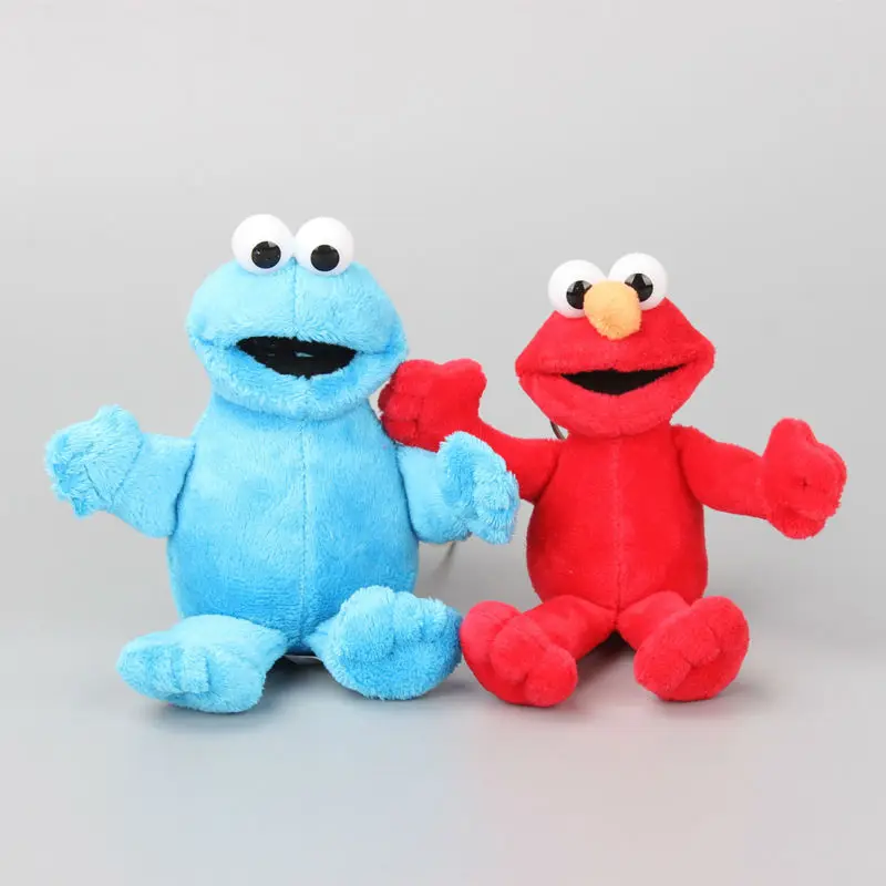 Cartoon 6 pcs/Set 13-18 cm Elmo Cookie Monster Stuffed Doll Kawaii Puppet Plush Toys Kids Halloween Gift