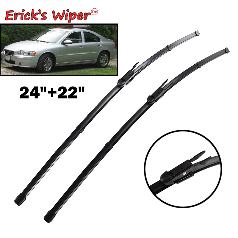 Erick's Wiper Front Wiper Blades For Volvo S60 MK1 2004 - 2009 Windshield Windscreen Clean Window Car Rain Brushes 24