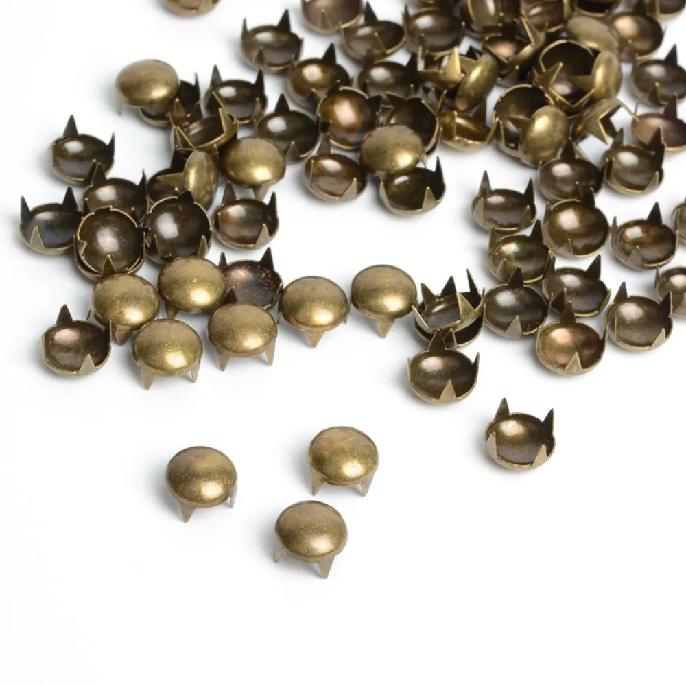 100pcs 8mm Antique Bronze Studs Nailheads Rivet Spike Punk Bag Bracelets Clothes Apparel Sewing Garment Rivet cuir pour le cuir