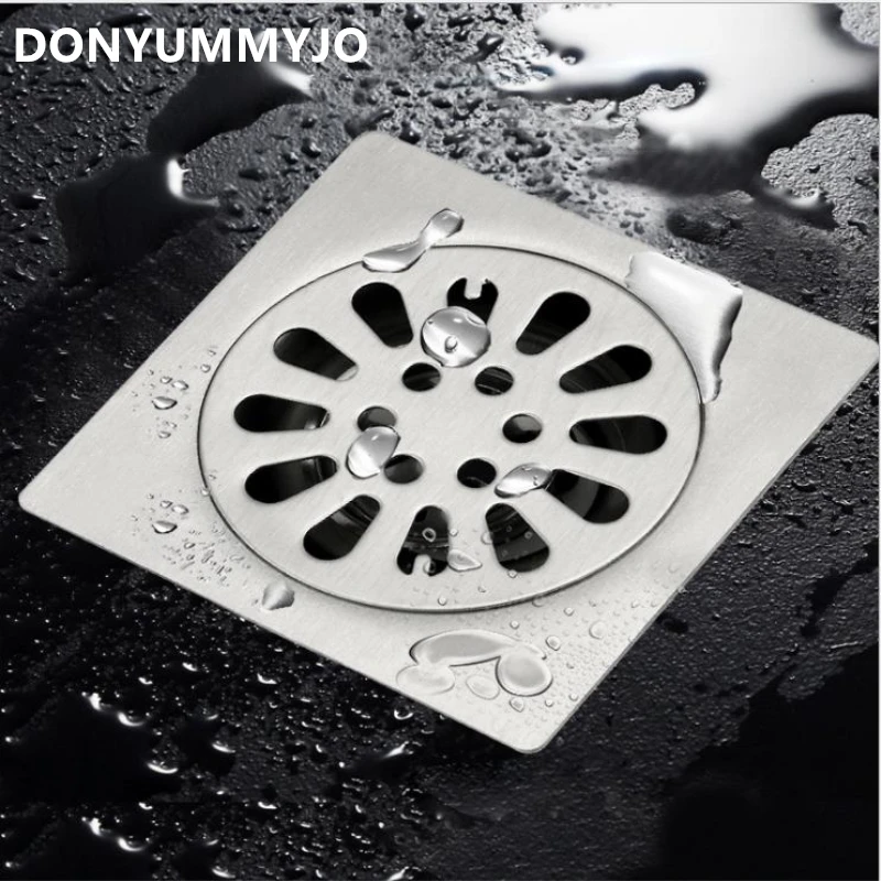 DONYUMMYJO 1pc Stainless Steel Floor Drain Shower Room Bathroom Balcony Sink Mop Pool Floor Drain