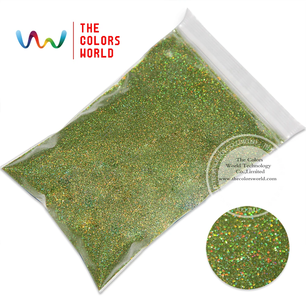 

TCA601 Laser Apple Green Color 0.1MM 004" Glitter dust ,Specular luster glitter for nail,tatto,Art decoration and others