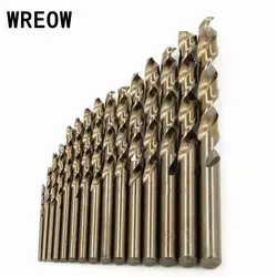 15pcs Cobalt Drill Bit Set Hole Saw Cutter M35 HSS Straight Shank Metal Wood Working Twist Drill Bit 1.5-10mm Power Tools