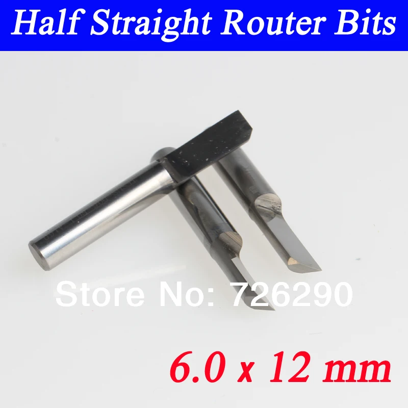 3pcs CNC Router Bit 6*12mm Straight Cutter Carbide Cutting Tools Engraving Bits Half Straight Router Bits