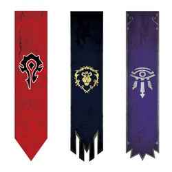 36x168cm WOW World War For Horde Alliance Banner Long Flag Wall Hanging KTV School Bar Home School Cosplay Party Decoration Gift