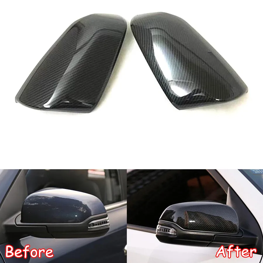 

JXKaFa Carbon Fiber Style Car Exterior Rearview Rear view Mirror Cover Trim Styling For Hyundai IX35 2018 ABS Accessories 2Pcs