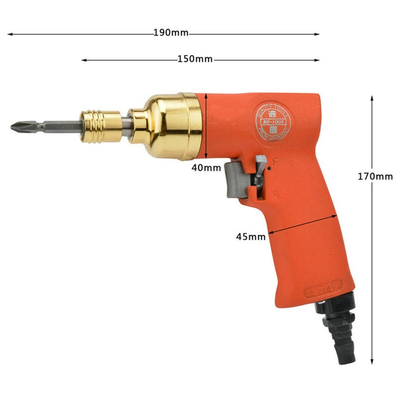 Borntun Pneumatic Air Screwdriver 8000rpm Screw Drivers 3-5mm 30Nm Screwdriving Gun Tool Power Machine