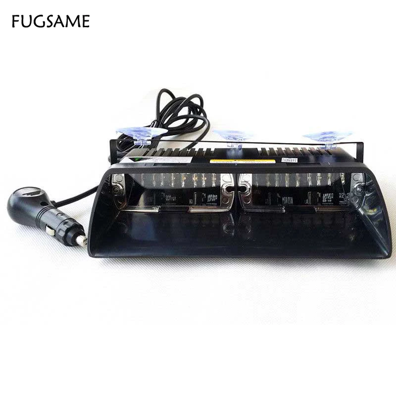 FUGSAME White Red Blue Car Warning Lights VIPER S2 Warning Emergency Strobe Police Flashing Light Intimidator LED Dash Light