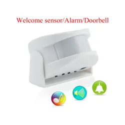 Sensor de movimento infravermelho sem fio, campainha de porta com sensor, alarme de boas vindas, campainha de entrada para casa, apartamento, loja, escritório