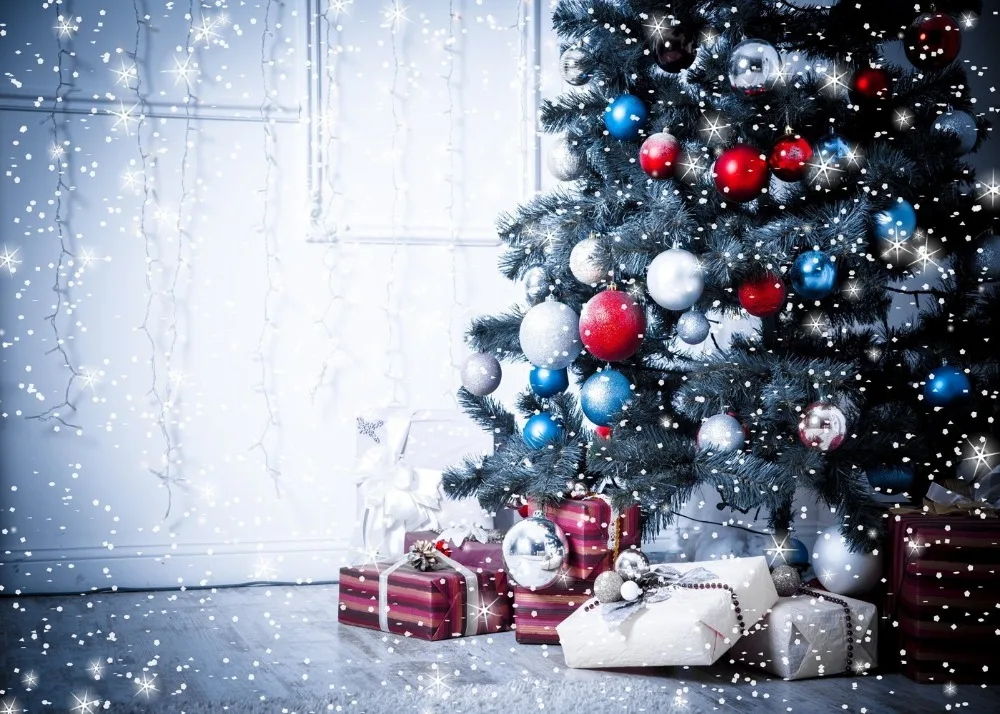 Capisco Feliz día de Navidad tema fotografía telón de fondo árbol de Navidad y regalos personalizado fondo fotográfico sin costuras utilería de estudio