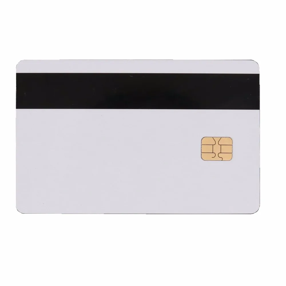 2 in 1 Blank Combi-card 4442 Magnetic IC Chip Card With SLE 4442 Chip Magnetic Stripe Smart Card hotel card