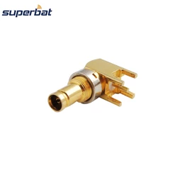 Superbat 75 ohm 1.0/2.3(CC4/SSA) thru hole Female Bulkhead Right Angle Vertica RF Coaxial Connector