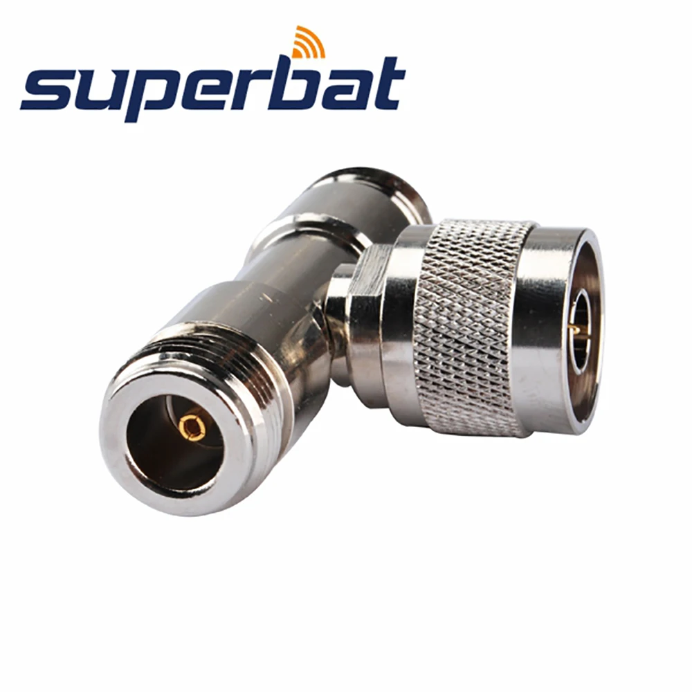 Superbat N Adapter N Male to 2 N Female 3 way Long Version RF Coaxial Connectors