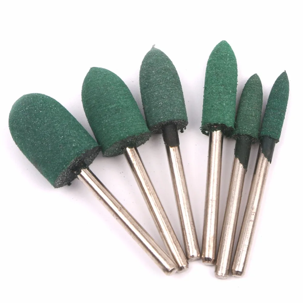 

10Pcs Cone Tapered Rubber Polishing Head Abrasive Grinding Burr Bits Mounted Point 4/5/6/8/10/12mm