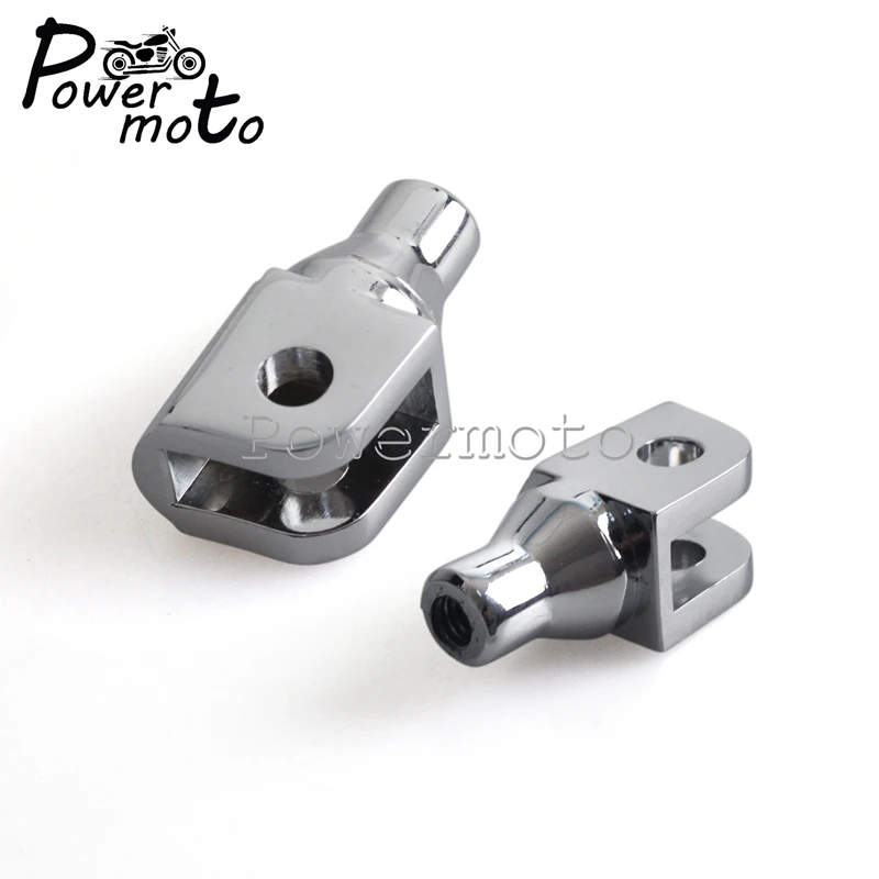 Chrome Motorcycle Aluminum Footpeg Adjusters Footrest Adapter For Honda GL1800 Suzuki Boulevard M50 M90 M109R Volusia 800